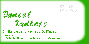 daniel kadletz business card